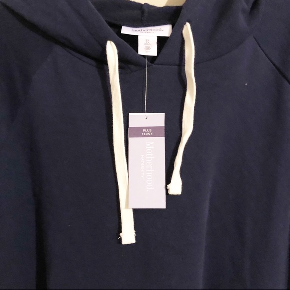 Motherhood Maternity Navy Hooded Sweatshirt - Picture 4 of 10